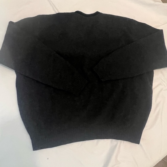 VINTAGE 90’s POLO CHARCOAL GREY MENS V- NECK SWEATER - Picture 4 of 7